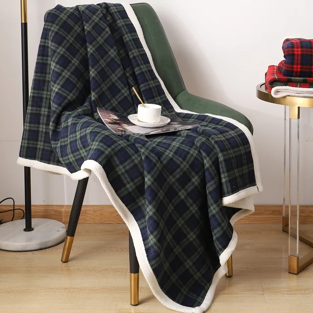 Plaid for Beds Coral Fleece Blankets Plaids Bedsure Flannel Fuzzy Bedspreads Soft Warm Plush Blankets for Bed Christmas Gift 3