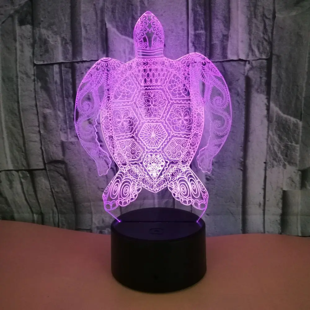 3D Led моделирование ночник Usb Настроение Милая черепаха сенсорная кнопка атмосферная настольная лампа детская спальня сон декоративное освещение для дома подарок