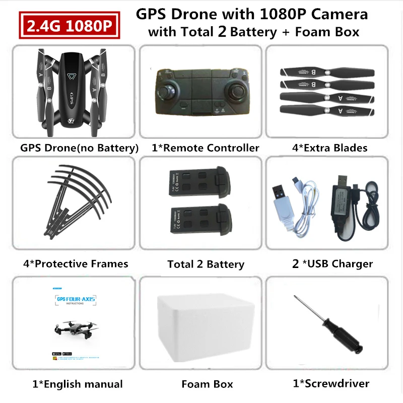 Радиоуправляемый Дрон 4K HD камера S167 gps Dynamic Follow 5G WiFi FPV 1080P Квадрокоптер Вертолет игрушка в подарок VS E58 M65 E511 SG106 F11 XS812 - Цвет: 5MP-2.4G-Foam Box 2