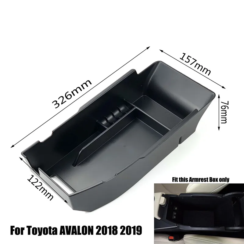 For AVALON 2018-19 Автомобильный Стайлинг Аксессуары центральный подлокотник коробка для хранения для Toyota Highlander Crown Land Cruiser PRADO eiz Sienna VALON Camry - Название цвета: For AVALON 2018-19