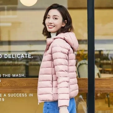 Xiaomi женский модный тонкий светильник с капюшоном пуховик 90% белый утиный пух инфракрасное теплое женское цветное пальто с воротником-стойкой