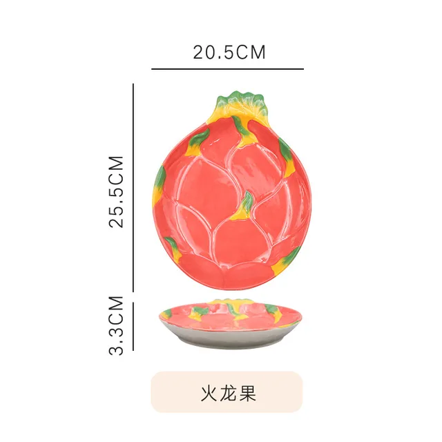 Creative Fruit Dish Ceramic Fruit Salad Dish Creative Lovely Family Dish Dish Snack Dish Dinner Plate Sets  Diner Plate Red