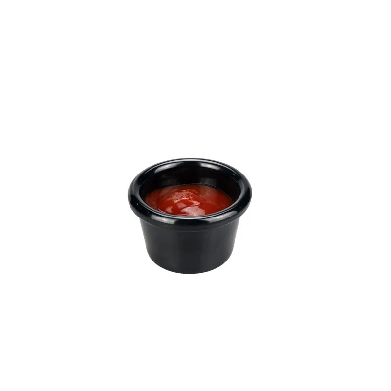 

Special Offer 6CM American-Style Tableware Coffee Shop Casual Bar Only Black And White with Pattern Melamine Sauce Cup Small Bow