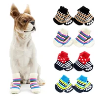 Pet Knitted Cotton Socks Cute Non-skid Socks For Small And Medium Dogs Puppy Warm Walk Socks With Love Heart