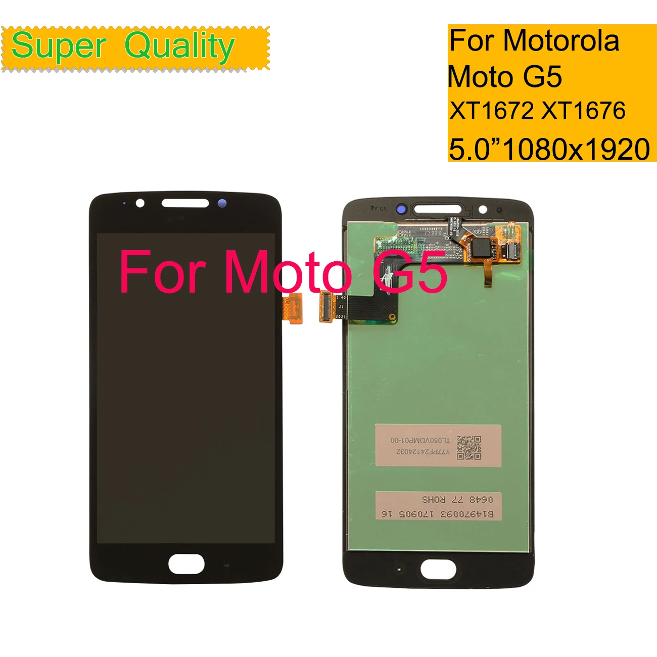 5," для Motorola Moto G5 lcd XT1670 XT1671 XT1672 сенсорный экран дигитайзер для Moto G5 монитор lcd сборка Полная замена