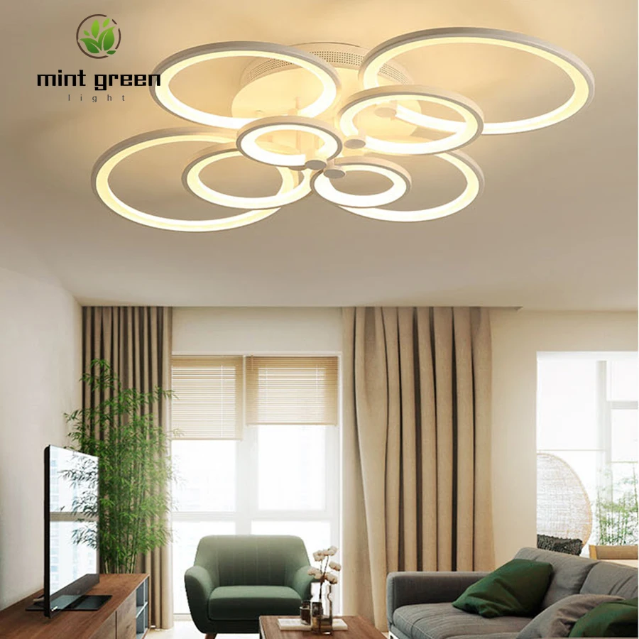 

Modern Surface Mounted Living Room Study Room Bedroom Led Chandelier Black or White Surface Mounted Led Chandelier Lighting