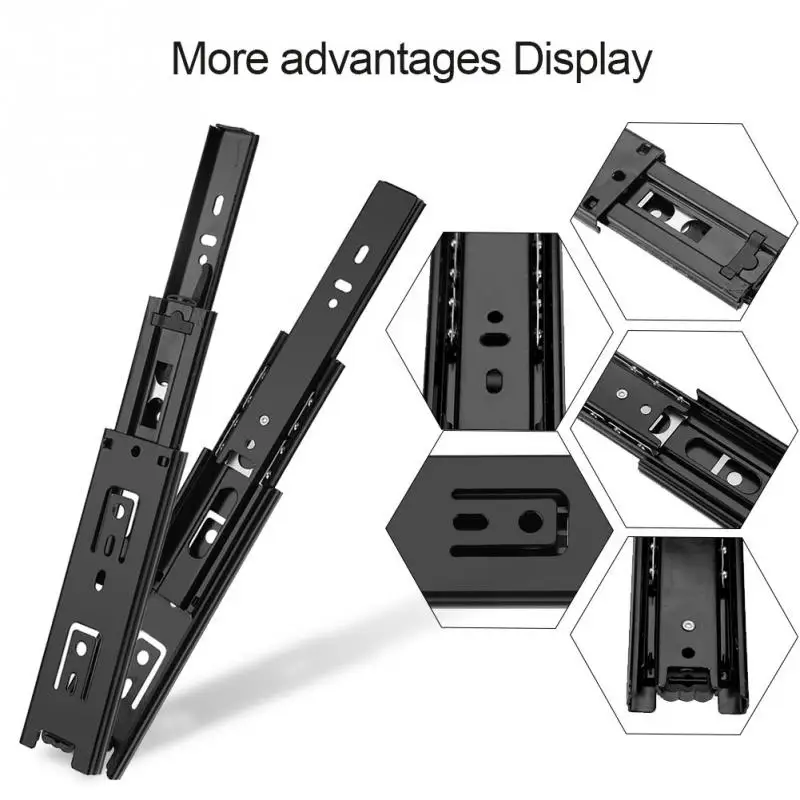Мини короткие выдвижные направляющие для выдвижных ящиков, направляющая для выдвижных ящиков, мебельная фурнитура, набор аксессуаров для дома, кухни из стали