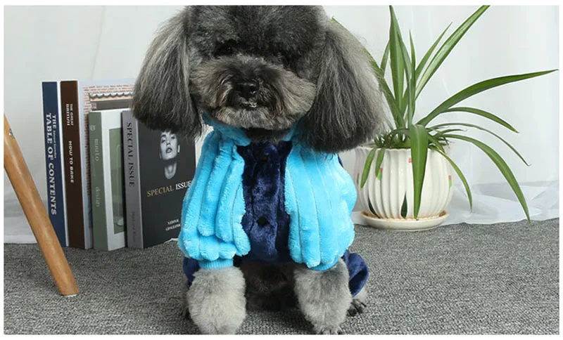 Собака Комбинезон для щенка толстовки крытый сушилка для одежды зимние теплые фланелевые пижамы, одежда для сна для маленьких собак и кошек Костюмы с надписью «I Love Mama» для домашнего питомца