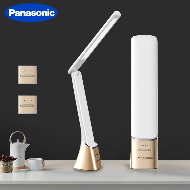 Panasonic Светодиодная настольная лампа с сенсорным сенсором Складная Настольная
