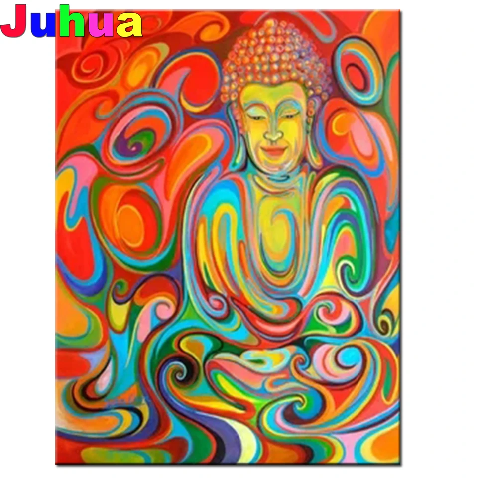 full Round Square Diamond Embroidery Buddha Zen DIY 3D Diamond Painting