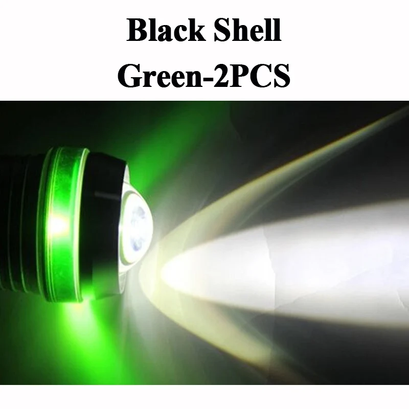 2PCS Black - Green U3 фара мотоцикла светодиодный мотоциклы фары супер яркий рабочий мотоцикл противотуманных фар 1600LM скутеров 12V мото один подвесные светильники - Цвет: 2PCS Black - Green