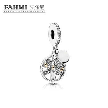 

FAHMI 100% 925 Sterling Silver 1:1 791728CZ FAMILY HERITAGE SILVER HANGING CHARM Original Women Wedding Fashion Jewelry