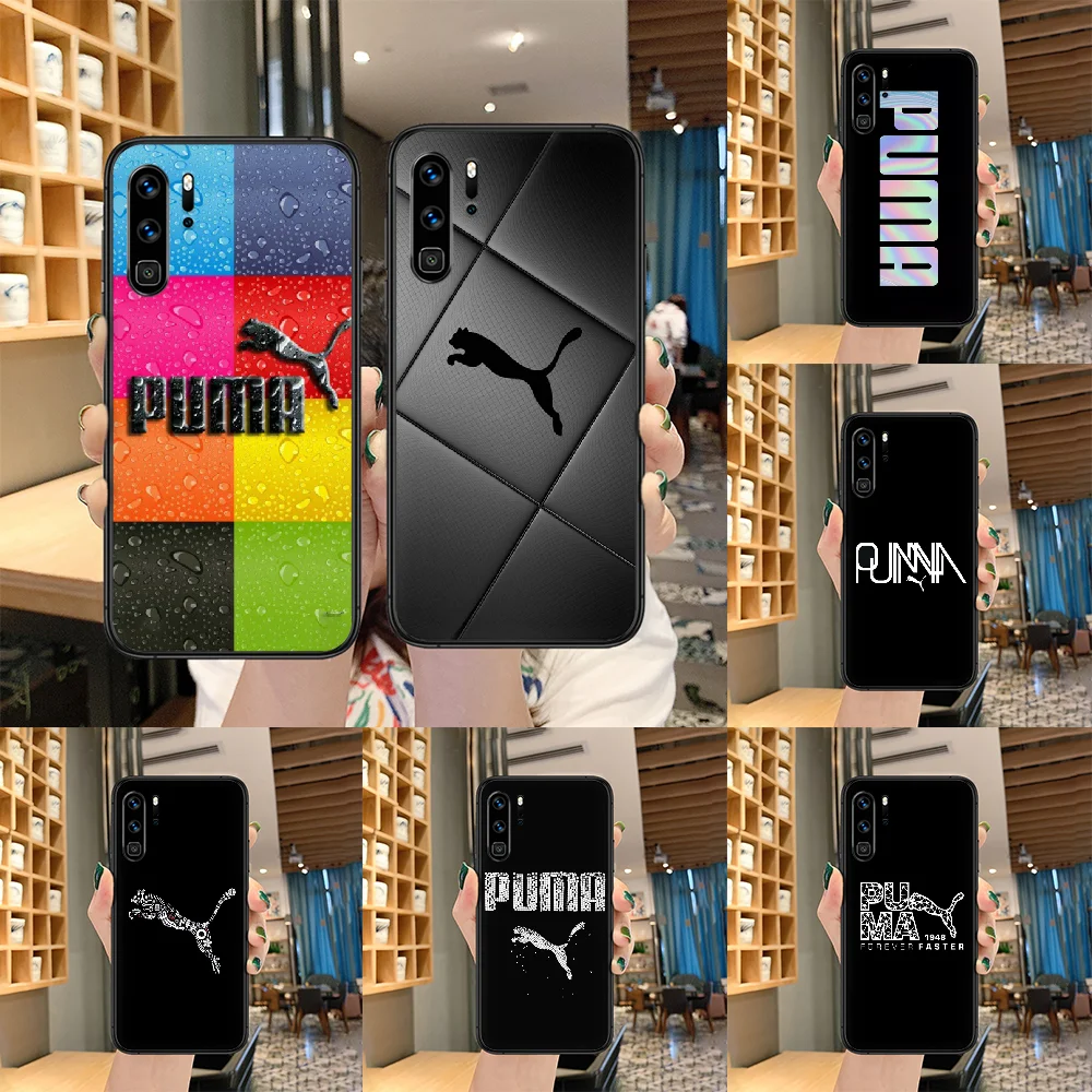 

Germany Luxury Sport brand PUMA Phone case For Huawei P 9 Smart 10 20 30 40 8 Lite Mini Z 2019 Pro black waterproof pretty