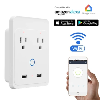 

New Automation Kits Wireless Smart Socket US PLUG WIFI Smart Socket Smart Life / Tuya APP WIFI Intelligent Sub-control Socket
