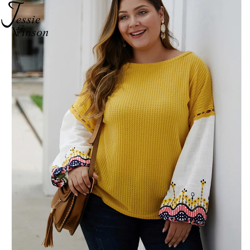 

Jessie Vinson Long Sleeve Knitted Pullover Sweater Women Embroidery Hollow out Casual Loose Knit Jumper Autumn Knitwear Tops