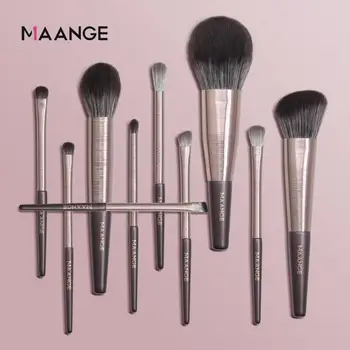

10pcs Brushed Tube Makeup Brush Set Blush Brush Eye Shadow Brush Lip Wood Synthetic Fiber Makeup Brush Makeup Tool