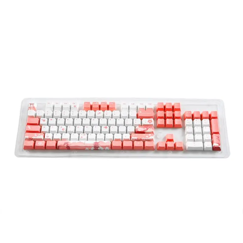 104 Keys OEM PBT Keycaps Full Set Mechanical Keyboard Keycaps PBT Cherry Blossom Keycaps 104 Keys OEM PBT Keycaps Full Set Mechanical Keyboard Keycaps PBT Cherry Blossom Keycaps