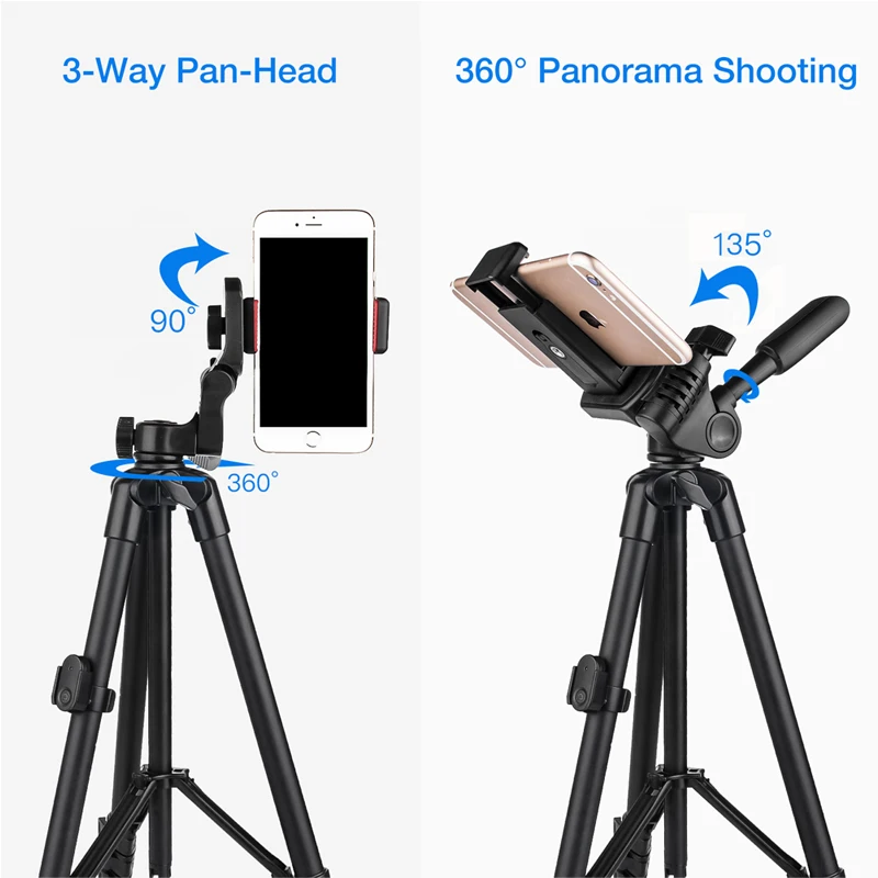 Câmera de Gravação Suporte para Xiaomi Gopro com Selfie Telefone Tripé Profissional Vídeo Fotografia Huawei Iphone Remoto Na3560 55in - Image 4