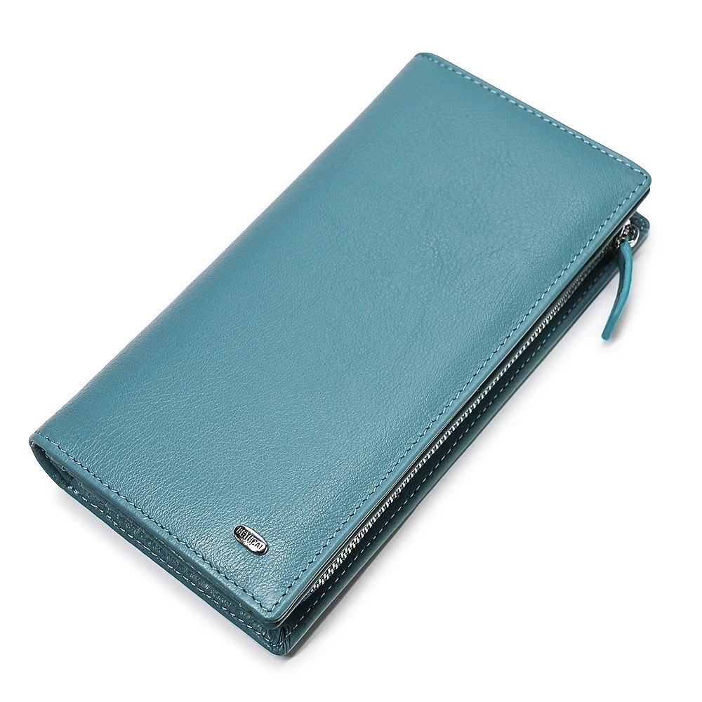 Beth Cat Luxury Womens Wallet Genuine Leather Wallets Large Capacity Cash Cluth Purses Zipper Pocket Card Holder Ladies Purse
