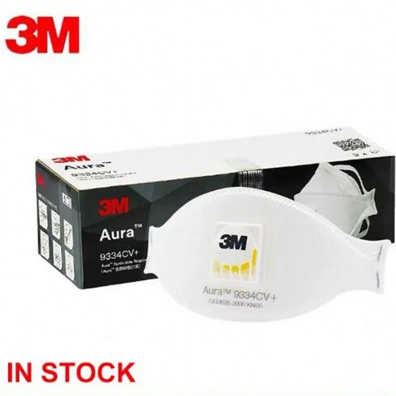 

3Pcs 3M 9334CV+ Dust Mask PM2.5 Filter Breathing Valve Anti Haze Particles Well Packed Face Mask FFP3 Respirator