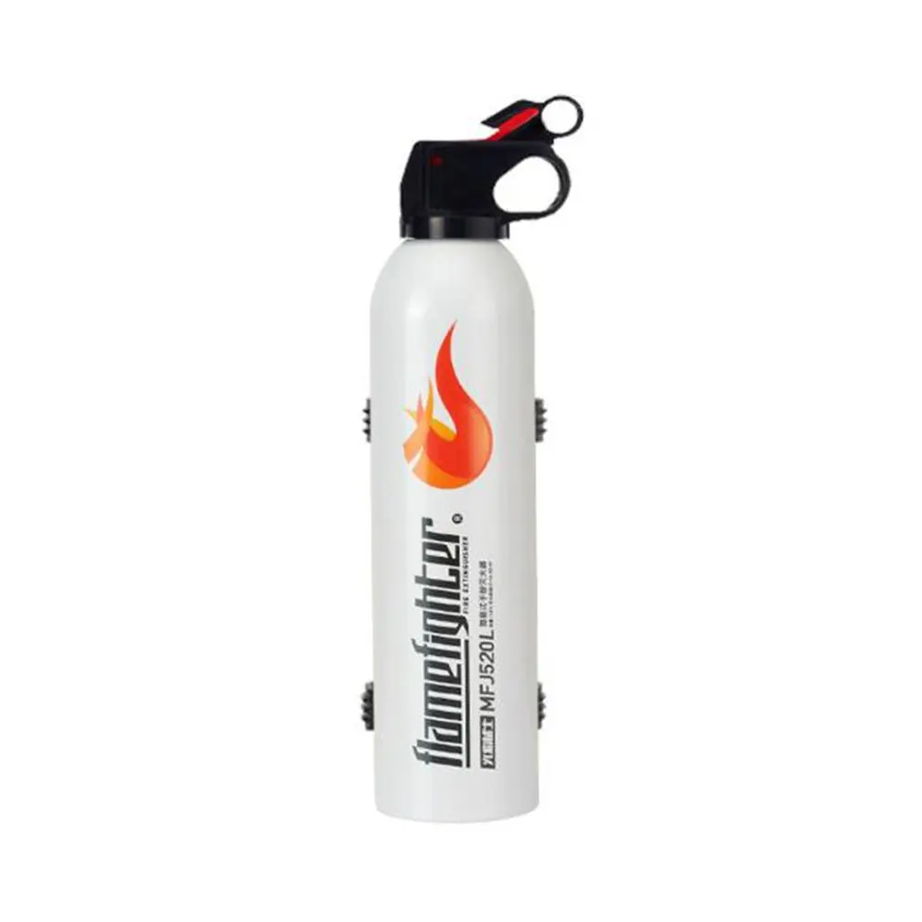 

White Mini Portable Car Fire Extinguisher with Hook Dry Chemical Fire Extinguisher Safety Flame Fighter for Home Office Car