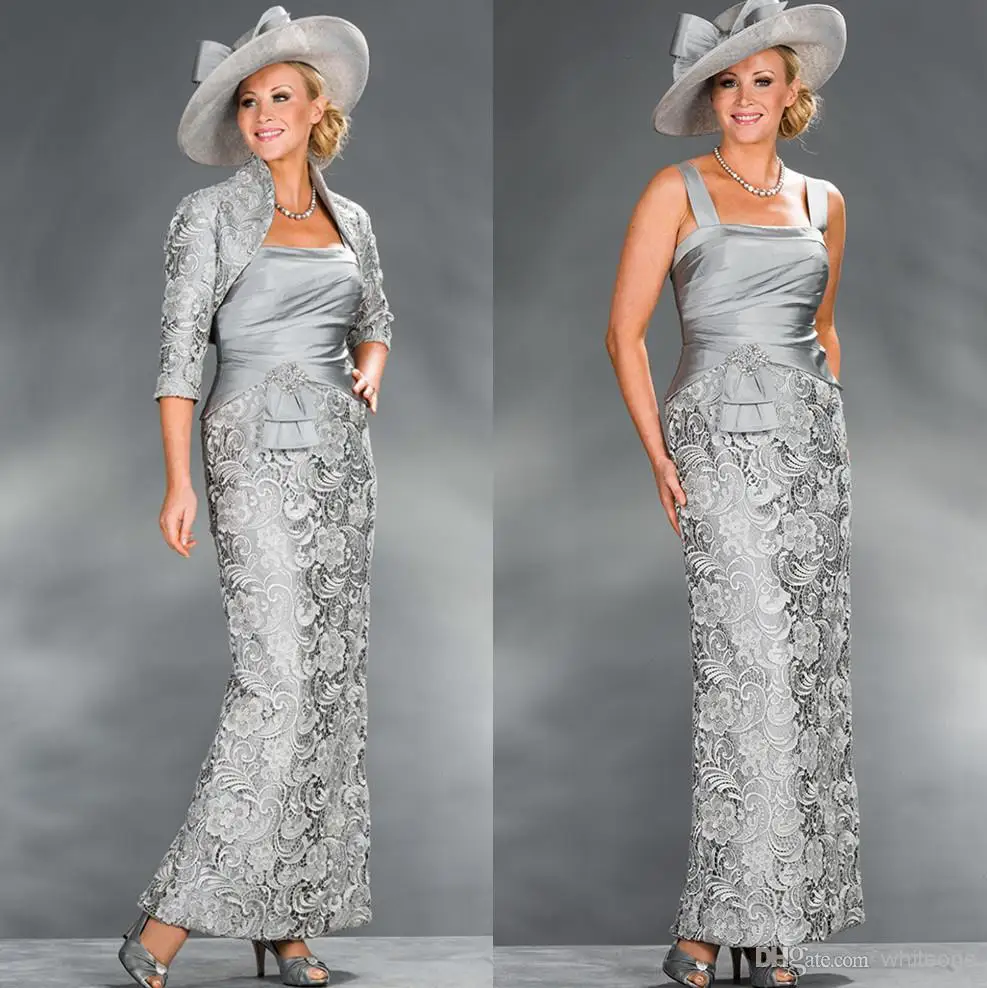 Vestido De Noiva Taffeta Enkellange Avondjurk 2018 Vintage Kant Moeder Van De Bruid Lace Jurken Met Halve Mouwen jas Vestido De Noiva Taffeta Enkellange Avondjurk 2018 Vintage Kant Moeder Van De Bruid Lace Jurken Met Halve Mouwen jas