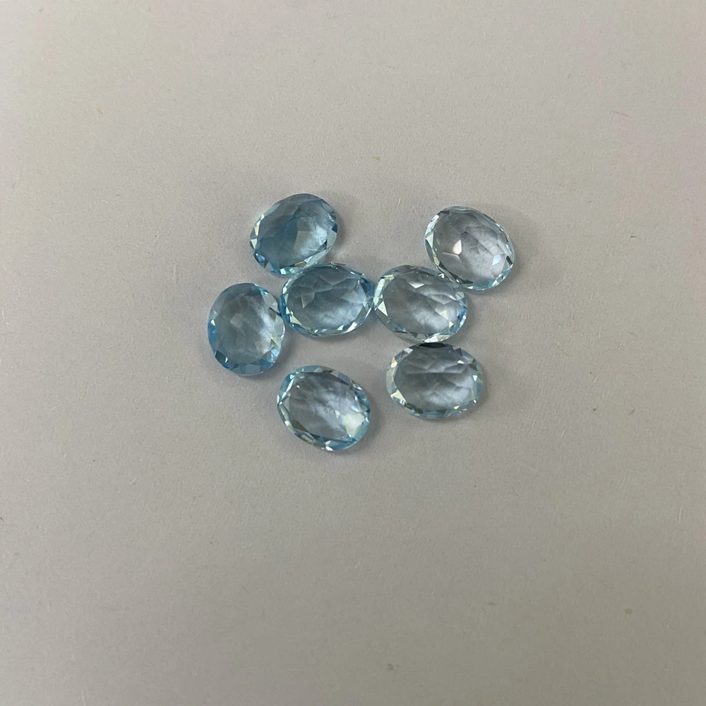 10&times;8mm 3.4 carats natural topaz Oval cut sky blue topaz gemstone loose stone