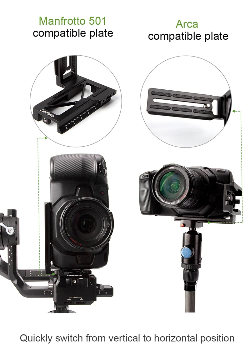 Lanparte Ronin S L Кронштейн пластина для вертикальной съемки для DJI Gimbal аксессуары для DSLR камеры
