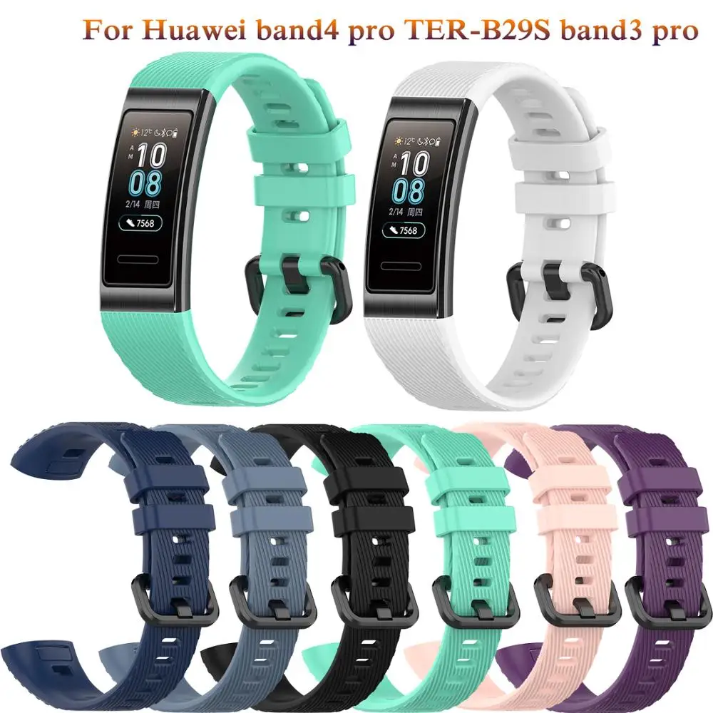 

19mm Classic strap suitable for Huawei band4 pro TER-B29S band3 pro Fashion Soft Silicone strap replacement Watch bands Bracelet