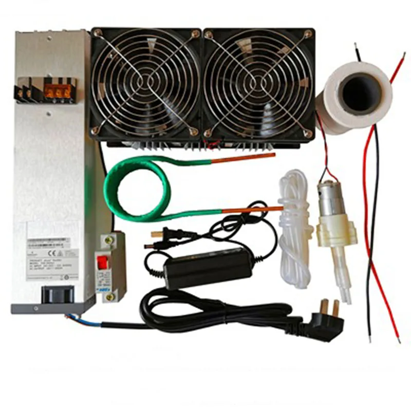 

2500W ZVS Induction Heater Induction Heating PCB Board Heating Machine Melted Metal + Coil Mayitr+ Crucible+Pump+Power Supply