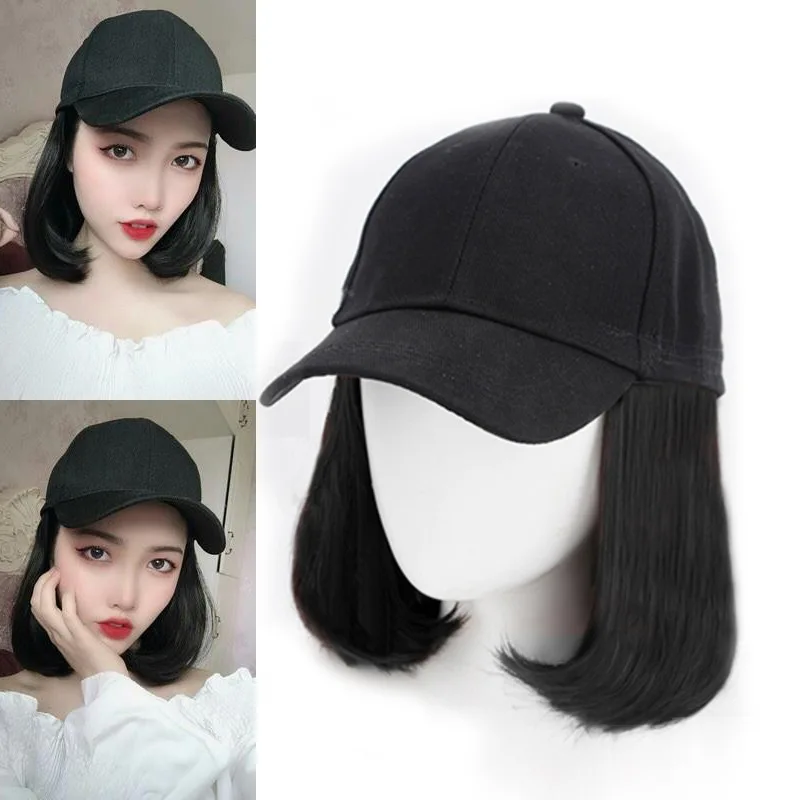 Short Hair Synthetic Baseball Cap, Wig 