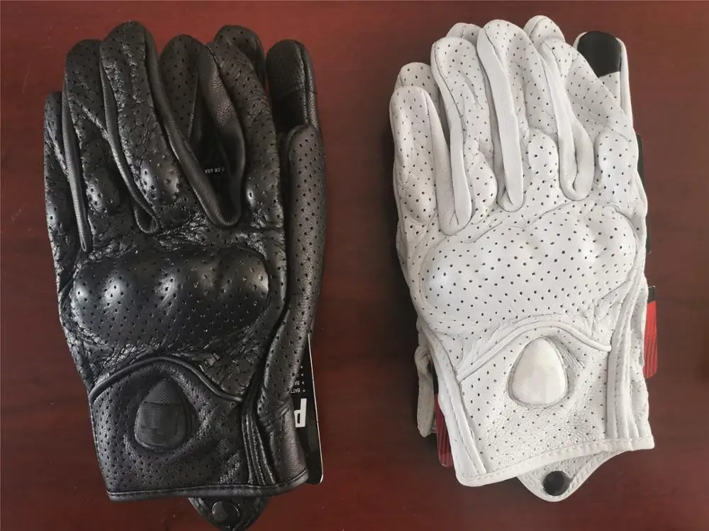 Перчатки из натуральной козьей кожи с сенсорным экраном, всесезонные перчатки GP MTB для мотогонок, мужские перчатки для езды на мотоцикле и велосипеде