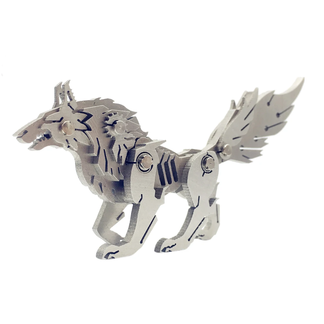 DIY Assembled Model Kit 3D Stainless Steel Detachable Wild Wolf Puzzle Gift | Игрушки и хобби