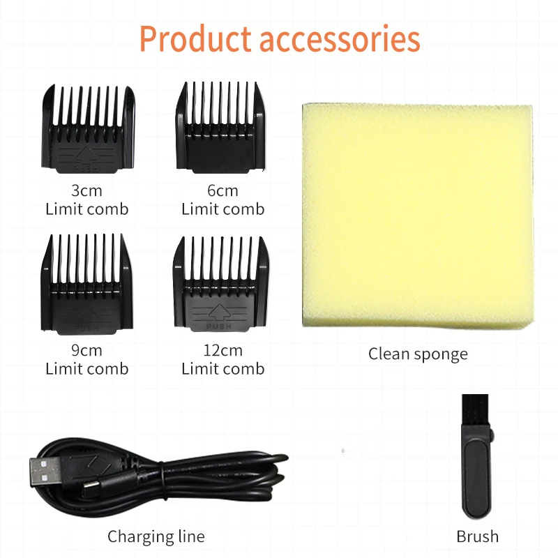 Description Picture 2 of itemPet Cat Hair Clippers for dogs Rechargeable Grooming Shaver professional Set Electric Shear Hair Trimmer for Animal kit