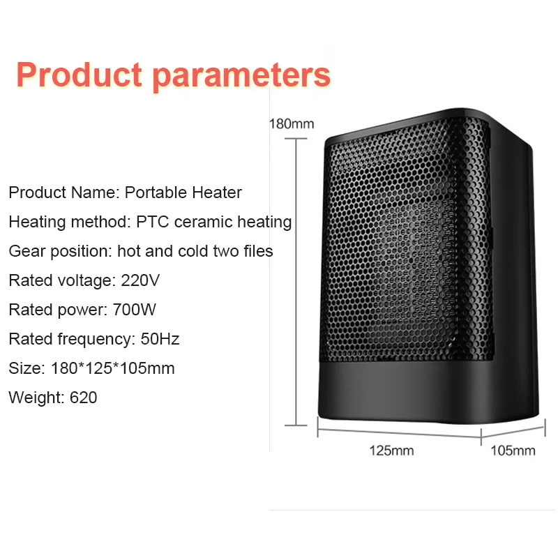 Электрические обогреватели Настольный вентилятор мини зима PTC керамические нагреватели настройки энергосбережения Warme для домашнего офиса 700 Вт 220 В