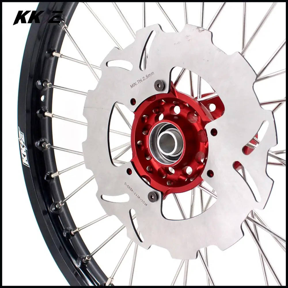 KKE 1,6*21 дюймов спиральный обод переднего колеса для Honda CRF250R 2004-2013 CRF450R 2002-2012 передний 240 мм тормозной диск ротор