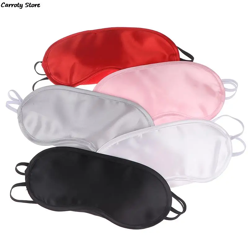 1PC Silk Eye Mask Eyeshade Cover Soft Blindfold Travel Eyepatch Natural Sleeping Women Men eye mask eye patch