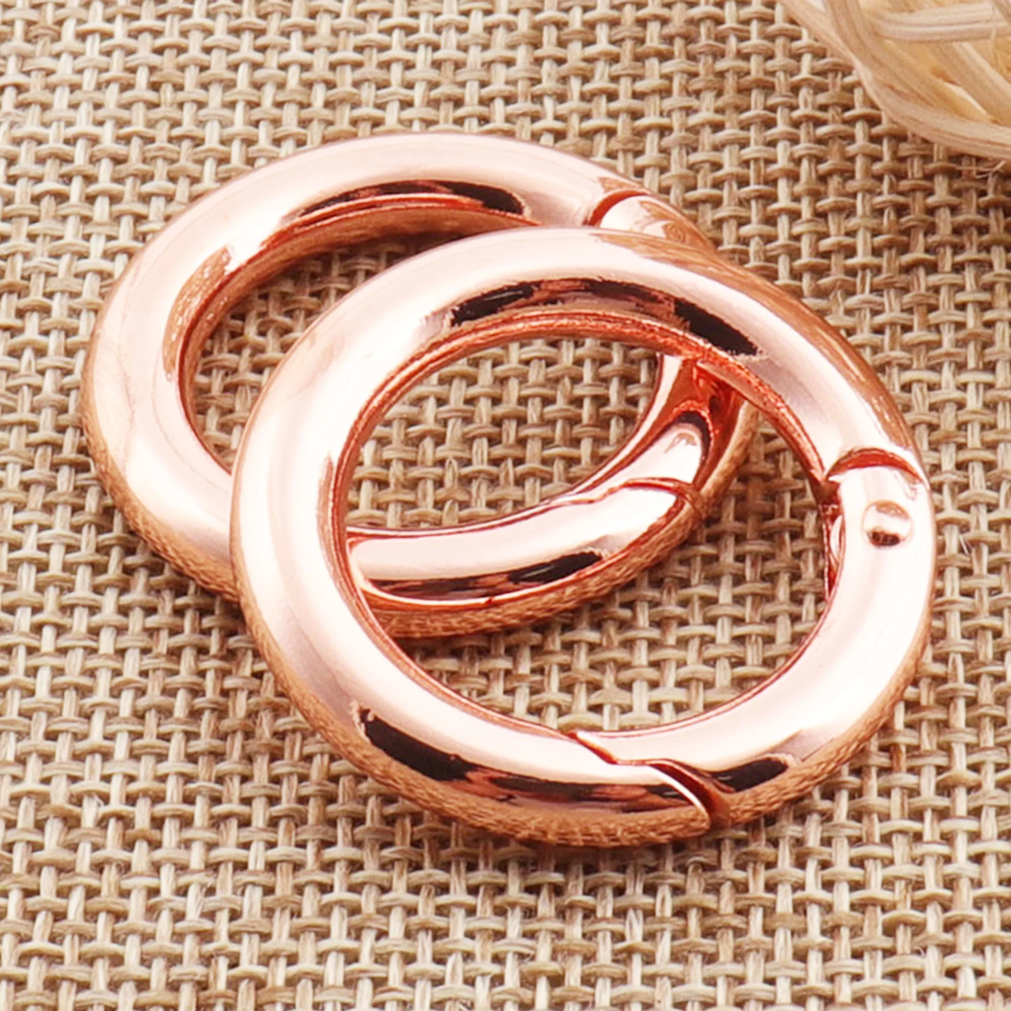 6 Pcs Rose Gold Spring Ring Buckles Spring Gate Ring Clasp Snap Ring ...