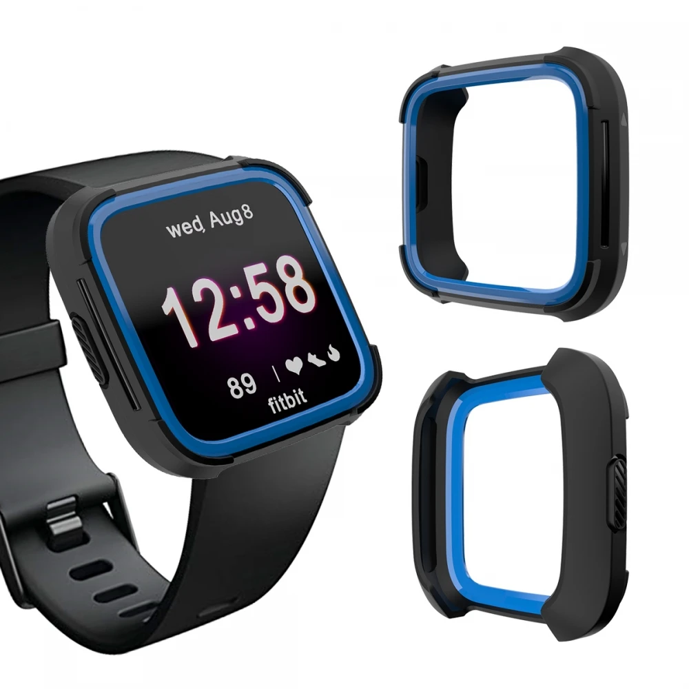 7 цветов Tpu и PC чехол для Fitbit Versa, ремешок для часов, защитный чехол для экрана, аксессуары для смарт часов для Fitbit Versa Lite