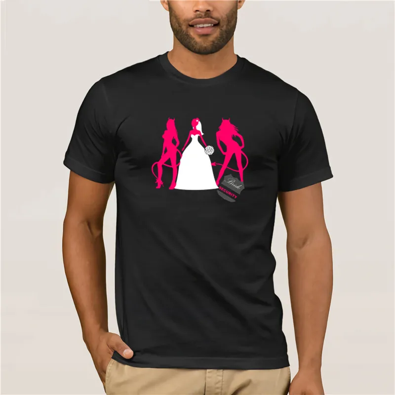 

2020 Fashion Printed men's T-Shirt Short Sleeve Bride Security personality T-shirt
