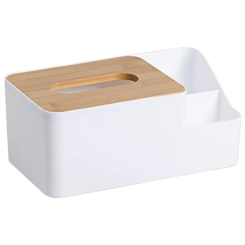 Multifunction Tissue Box Desktop Remote Control Storage Box Wooden Coffee Table Phone Stationery Pojemnik Na Chusteczki 50ZJH70 - Цвет: 1