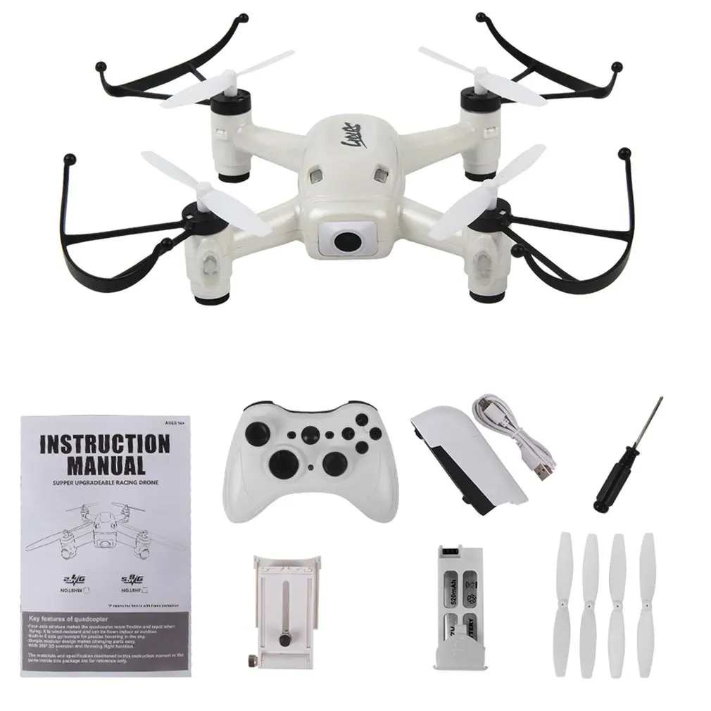 

L8HW Mini Selfie RC Quadcopter Drone with Wifi FPV Drone 720P Camera Altitude Hold Headless Mode 360 Flips Two Batteries RTF