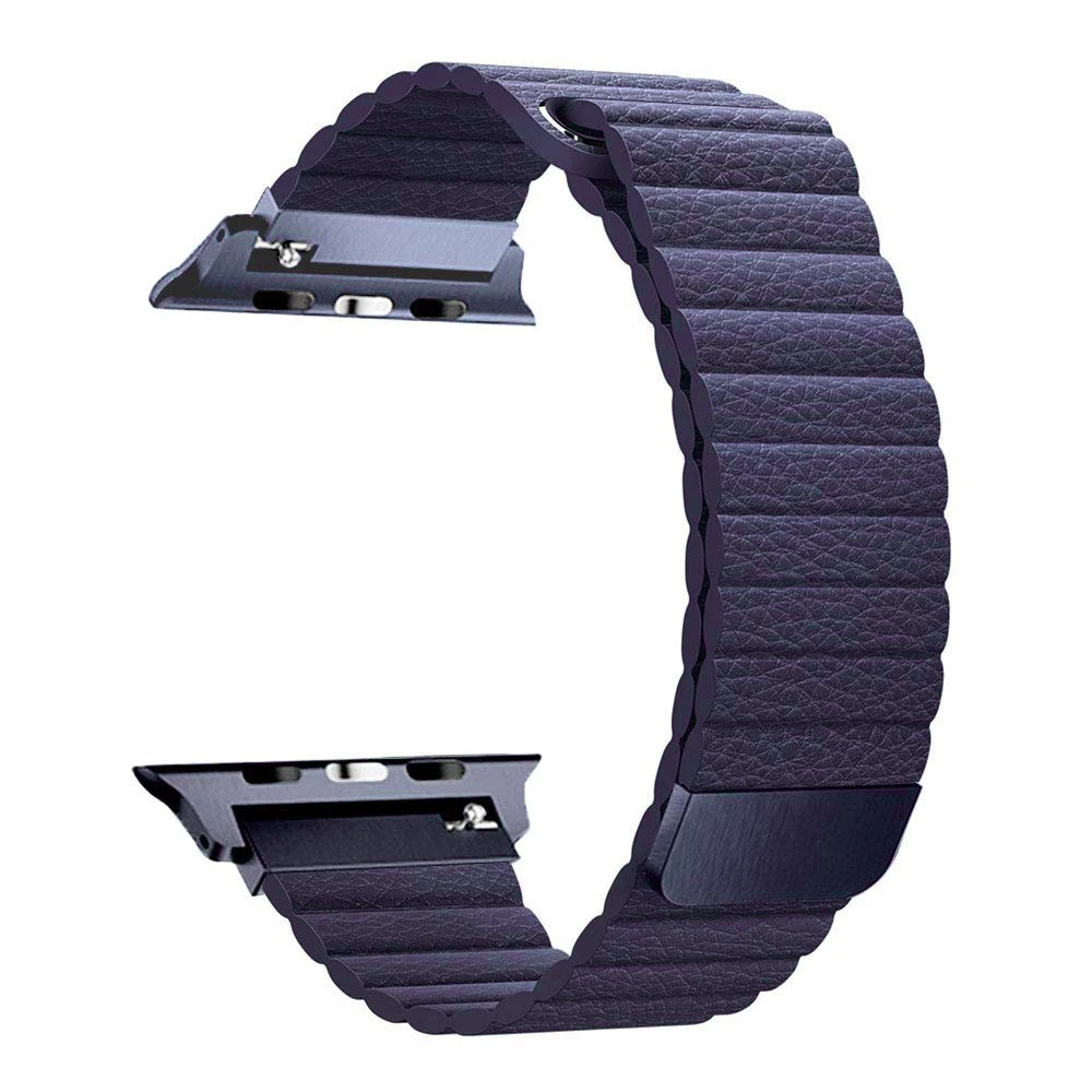 Спортивная петля Tschick для Apple Watch, кожаный ремешок с сильным магнитным замком, сменный ремешок для iWatch серии 4/3/2/1 - Цвет: 12
