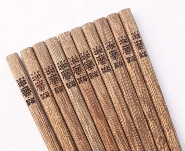 200pair/lot Creative Personalized Wedding favors and gifts, Customized Engraving Wenge wood Chopsticks Free custom logo