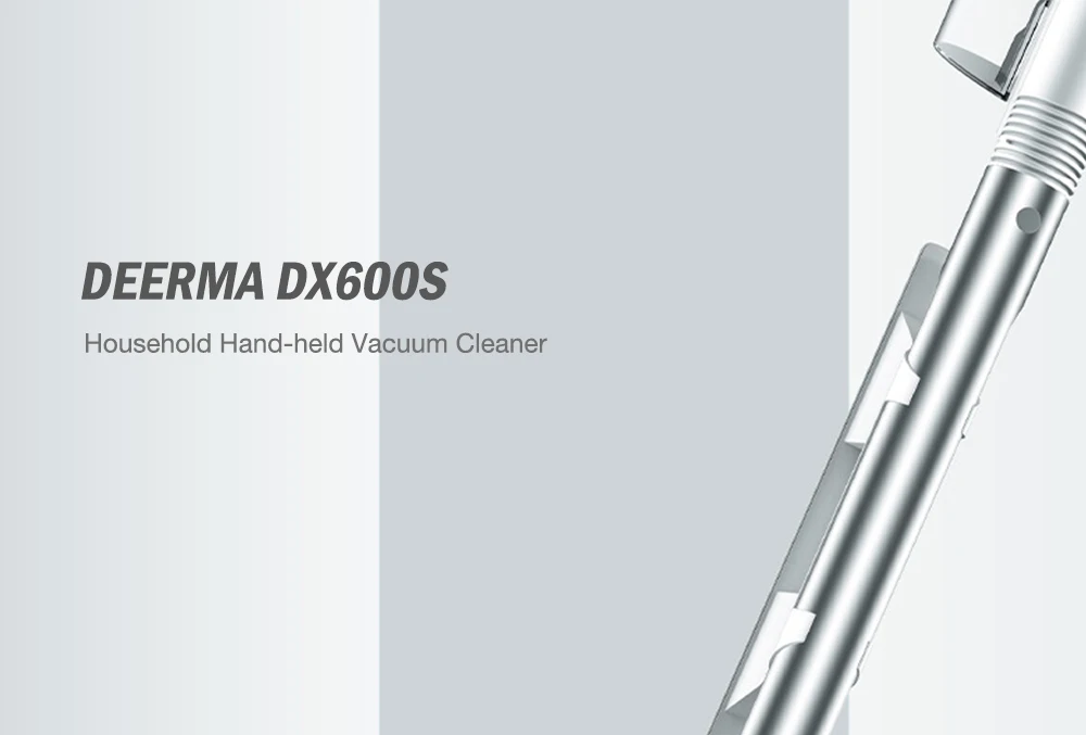 Deerma DX600S бытовой ручной пылесос Мощный с большой емкостью Низкий уровень Шума Вертикальный домашний пылесборник