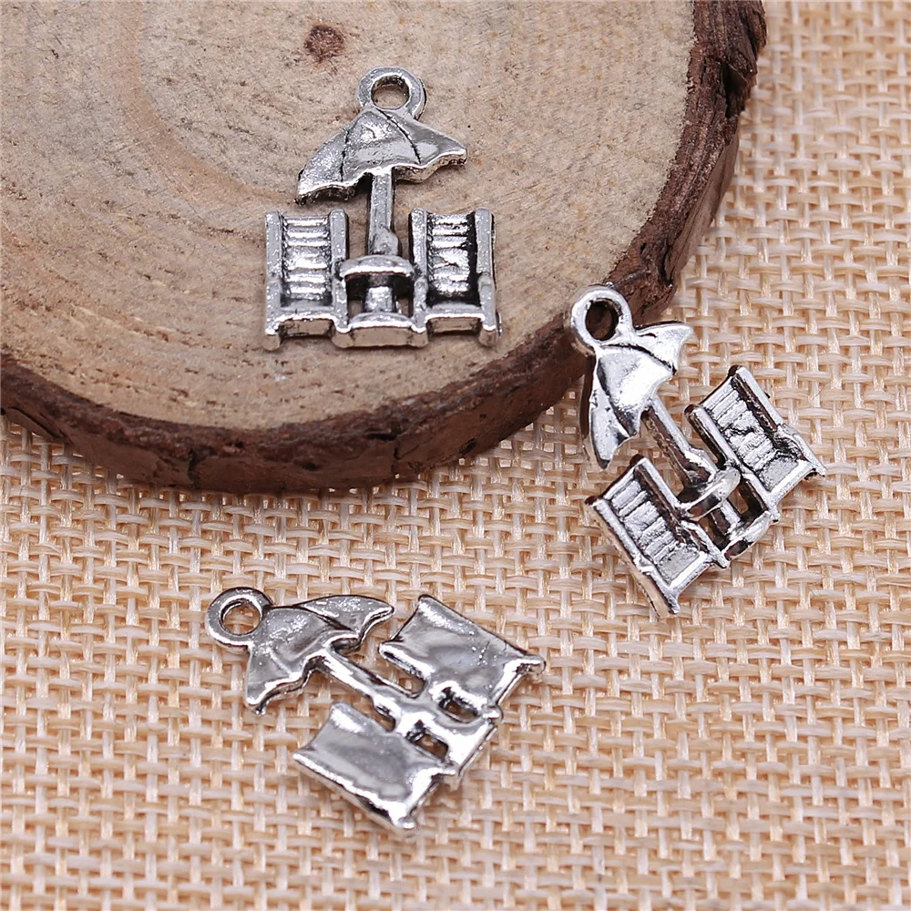 WYSIWYG 10pcs 20x14mm Beach Chairs Charm Pendants For Jewelry Making