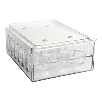 

12 Grid Space Saving Dustproof Drawer-type Transparent Eggs Storage Box Container Home Kitchen Tray Fresh Holder Breathable