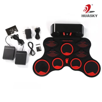 

Folding Silicon Hand Roll Electronic Drum Roll Up Drum Kit USB Drum Portable For Children Beginner