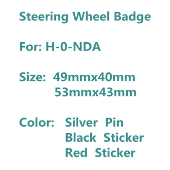 

High quality Acrylic ABS Red Silver Black Car Steering Wheel Logo Badge Emblem Sticker Decals For Honda Car Styling Accessories