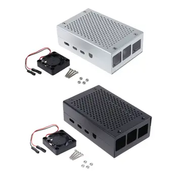 

1Set Silver/Black Aluminum Case Metal Enclosure for Raspberry Pi 4 Model B Kit